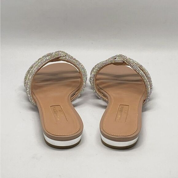 Aquazzura Moondust Crystal-Embellished Sandals size 35.5 - Picture 8 of 16